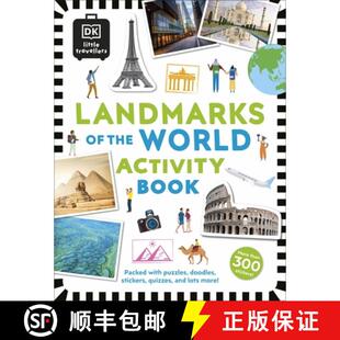 doodles 4周达 Landmarks Travellers the puzzles stickers with Little Packed World 9780241423684 quizzes...