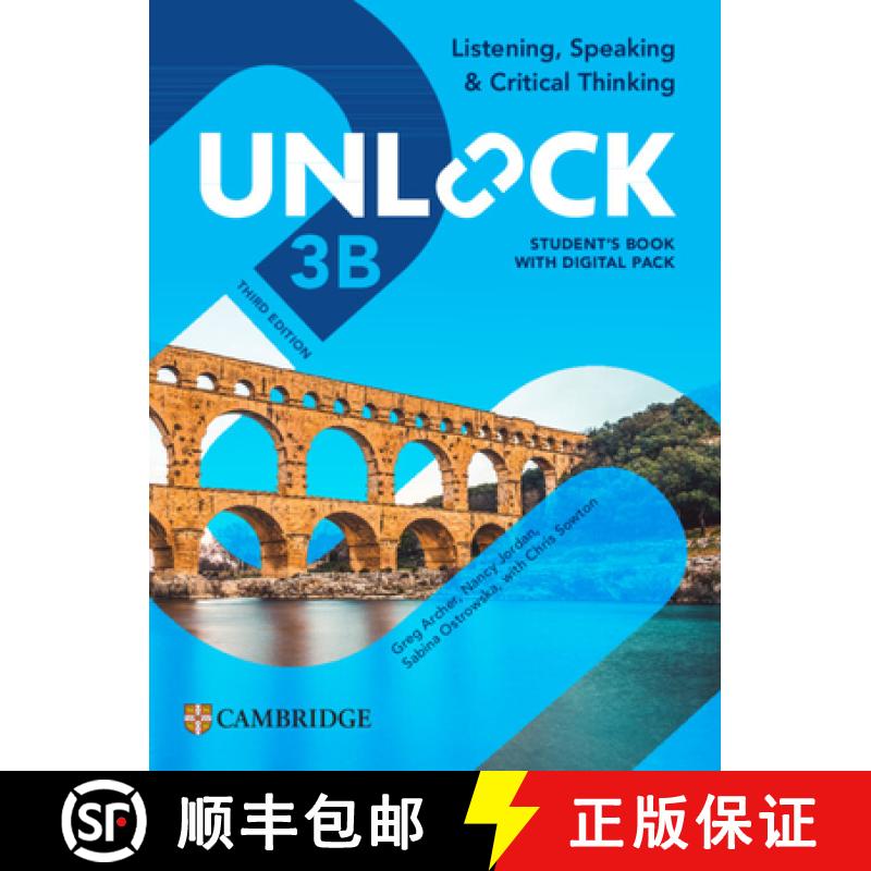 【3-4周达】Unlock Level 3B Listening, Speaking and Critical Thinking Student's Book with Digital Pack... [9781009805667]