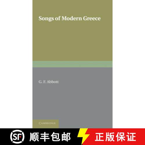 【3-4周达】Songs of Modern Greece: With Introductions, Translations, and Notes [9781107600461]