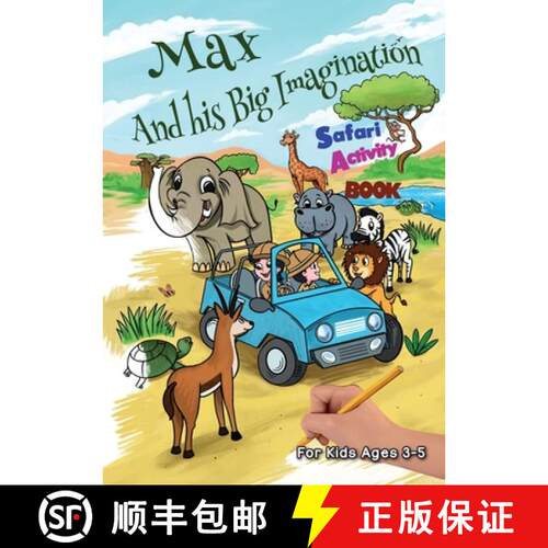【3-4周达】Max and his Big Imagination - Safari Activity Book [9780473494087]