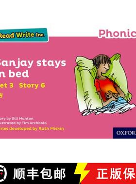 【3-4周达】Read Write Inc. Phonics: Sanjay Stays in Bed (Pink Set 3 Storybook 6) [9780198371748]