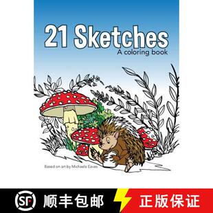 【3-4周达】21 Sketches: A Coloring Book [9780998497211]