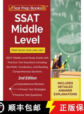 【3-4周达】SSAT Middle Level Prep Book 2020 and 2021: SSAT Middle Level Study Guide with Practice Tes... [9781628458961]