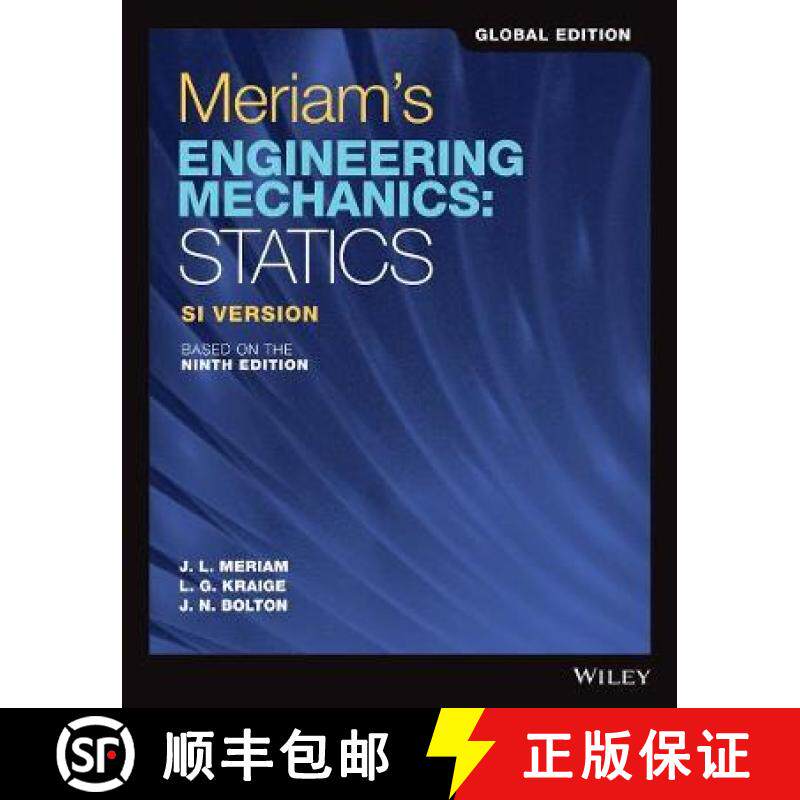 【3-4周达】Meriam'S Engineering Mechanics: Statics, Global Edition: Si Version, Based On The 9Th Edit... [9781119665045]