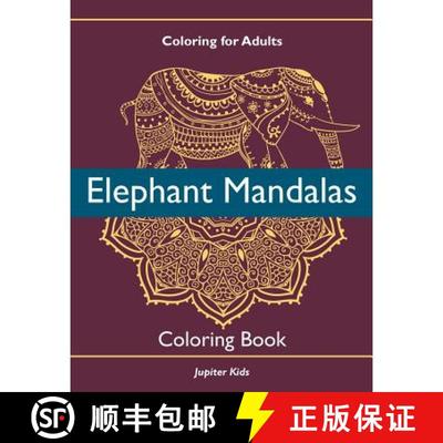 【3-4周达】Coloring For Adults: Elephant Mandalas Coloring Book [9781683267010]