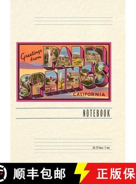 【3-4周达】Vintage Lined Notebook Greetings from Palm Springs [9798385404568]