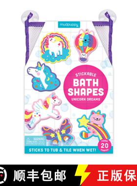 【3-4周达】Unicorn Dreams Stickable Foam Bath Shapes [9780735376304]
