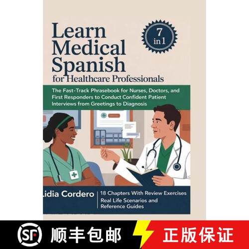 【3-4周达】精装 Learn Medical Spanish For Healthcare Professionals: The Fast-Track Phrasebook for Nur... [9789378712890]