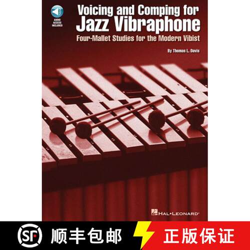 【3-4周达】Voicing and Comping for Jazz Vibraphone by Thomas L Davis Book and Online Audio Four Malle... [9780793588541]