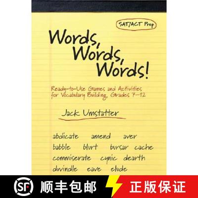 【3-4周达】Words, Words, Words!:Ready-To-Use Games And Activities For Vocabulary Building, Grades 7-1... [9780787971168]