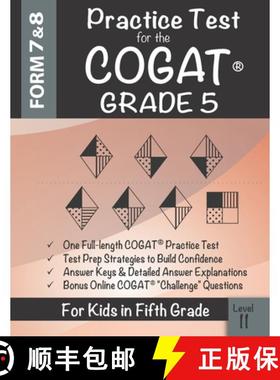 预订 Practice Test for the COGAT Grade 5 Level 11: CogAT Test Prep Grade 5: Cognitive Abilities Test ... [9781948255929]