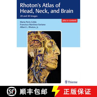 【3-4周达】精装 Rhoton`s Atlas of Head, Neck, and Brain – 2D and 3D Images [9781604069006]
