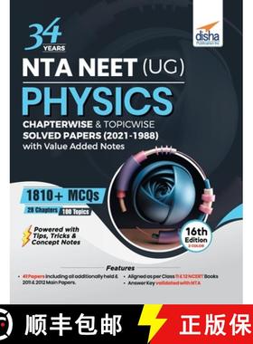 【3-4周达】34 Years NTA NEET (UG) PHYSICS Chapterwise & Topicwise Solved Papers (2021 - 1988) with Va... [9789391025281]