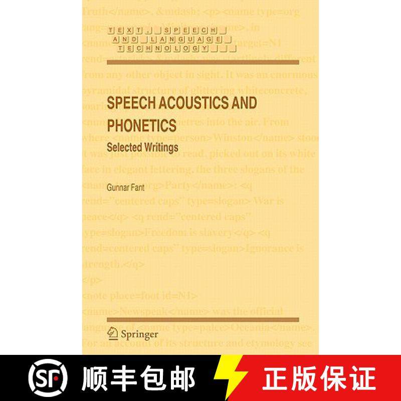 【3-4周达】Speech Acoustics and Phonetics : Selected Writings [9781402023736]