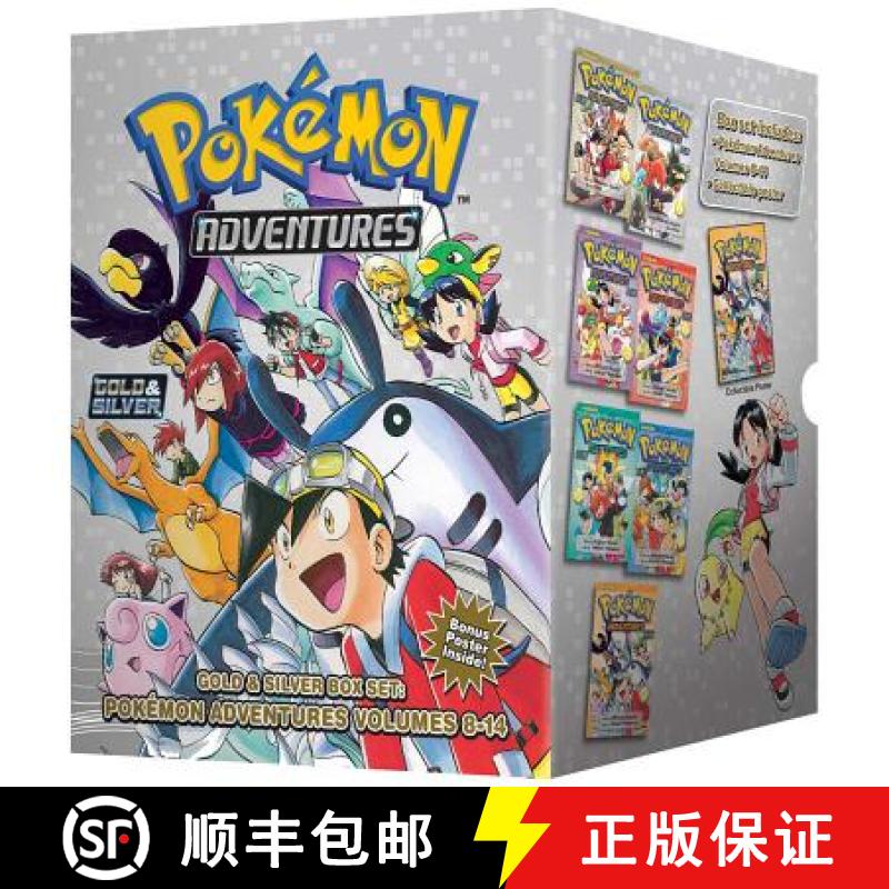 【2-3周达】Pokémon Adventures Gold & Silver Box Set (Set Includes Vols. 8-14), 2 [9781421550077]