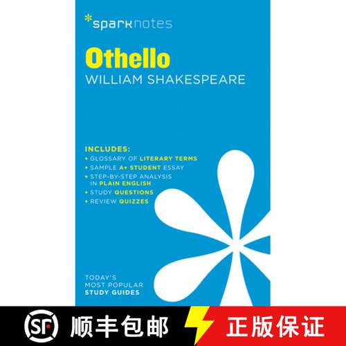 【3-4周达】Othello Sparknotes Literature Guide: Volume 54 [9781411469624]