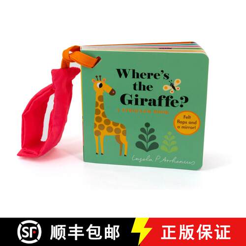 【3-4周达】Where's the Giraffe?: A Stroller Book: (An Interactive, Sensory Lift-the-Flap Book with Fe... [9781536232264]