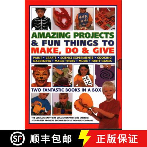 【3-4周达】Amazing Projects & Fun Things to Make, Do, Play & Give: Two fantastic books in a box: the ... [9780857239631]