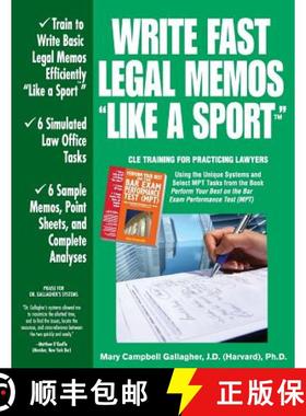 【3-4周达】Write Fast Legal Memos Like a Sport(TM) [9780970608840]