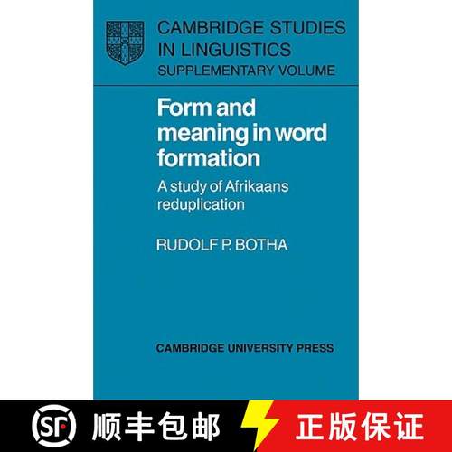 【3-4周达】Form and Meaning in Word Formation: A Study of Afrikaans Reduplication - Form and Meaning ... [9780521026130]