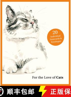 【3-4周达】For the Love of Cats: 20 Individual Notecards and Envelopes: 20 Individual Notecards and E... [9781399600125]