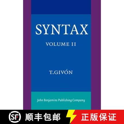 【3-4周达】Syntax: An Introduction. Volume II [9789027225795]