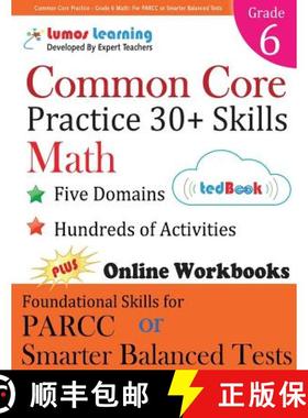 【3-4周达】Common Core Practice - Grade 6 Math: Workbooks to Prepare for the Parcc or Smarter Balance... [9781940484464]