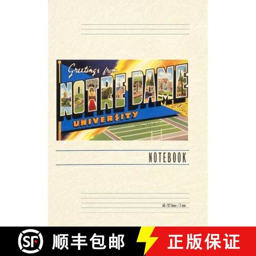 预订 Vintage Lined Notebook Greetings from Notre Dame University [9798385416516]