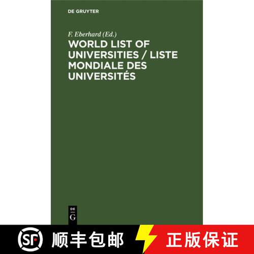 【3-4周达】精装 World List of Universities / Liste Mondiale des Universités [9783112420317]
