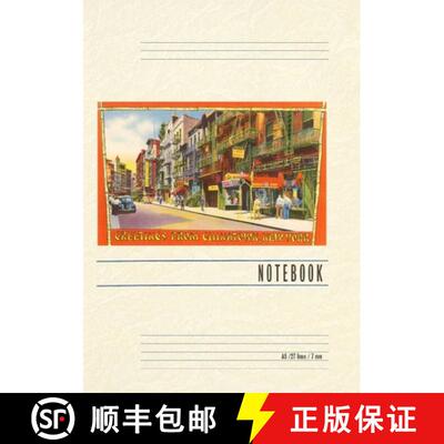 【3-4周达】Vintage Lined Notebook Greetings from Chinatown, New York City [9798385439706]