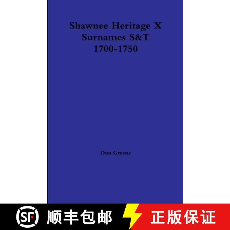 【2-3周达】Shawnee Heritage X S-T 1700-1750 [9781312914292]