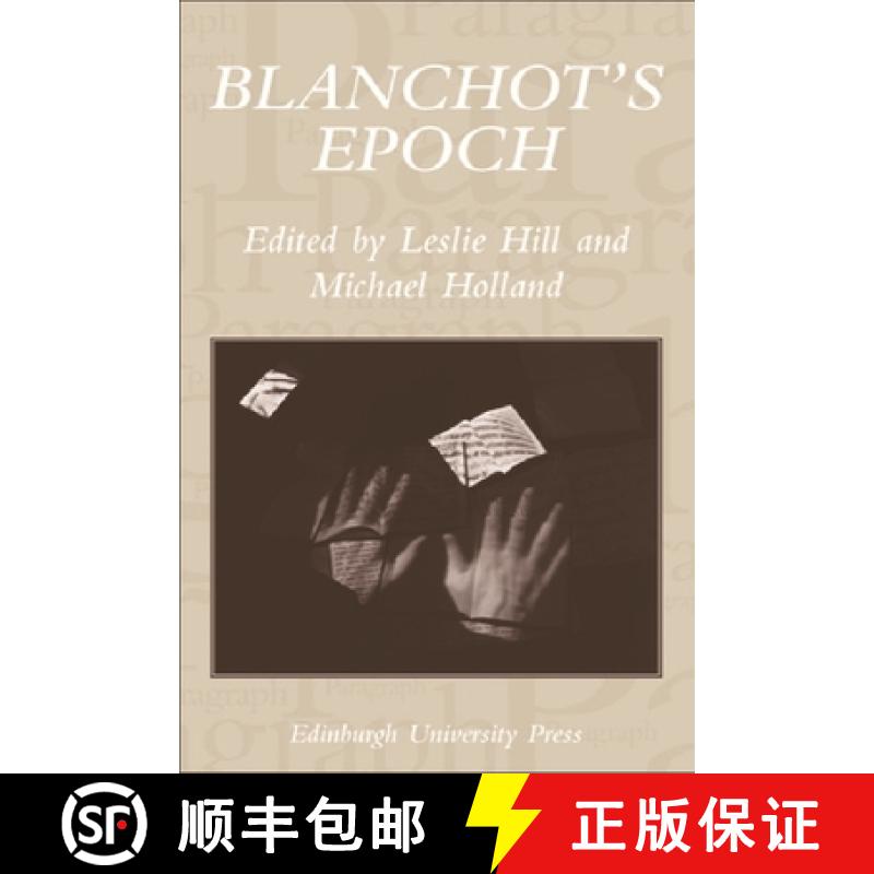 【3-4周达】Blanchot's Epoch: Paragraph Volume 30 Number 3 [9780748632626]