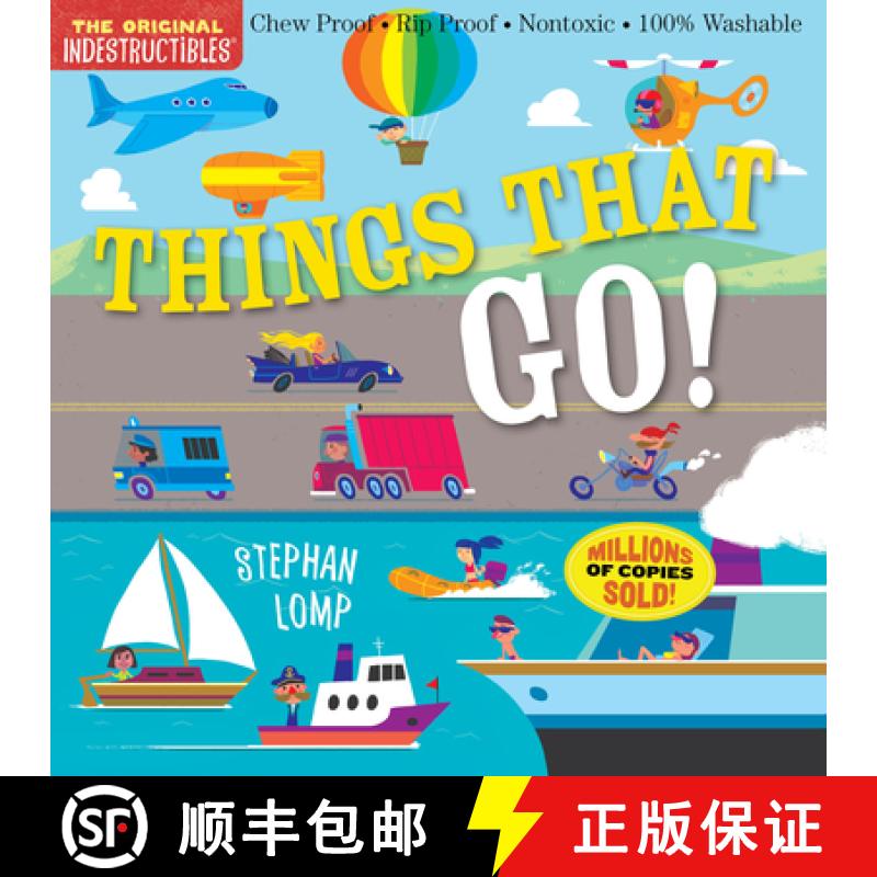 【3-4周达】Indestructibles: Things That Go!: Chew Proof - Rip Proof - Nontoxic - 100% Washable (Book ... [9780761193623]