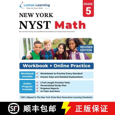 【3-4周达】New York State Test Prep: 5th Grade Math Practice Workbook and Full-length Online Assessme... [9781946795137]