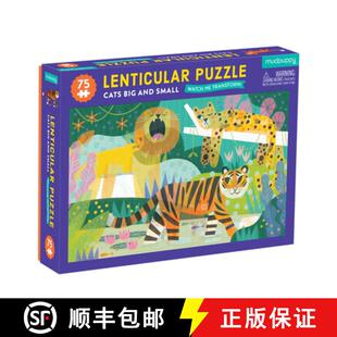 【3-4周达】Cats Big and Small 75 Piece Lenticular Puzzle [9780735367746]
