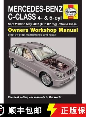 【3-4周达】Mercedes-Benz C-Class Petrol & Diesel (Sept 00 - May 07) Haynes Repair Manual [9780857339539]