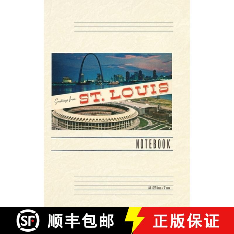 【3-4周达】Vintage Lined Notebook Greetings from St. Louis, Stadium, Arch [9798385427451]