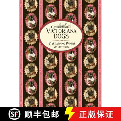 【4周达】Cynthia Hart's Victoriana Dogs: 12 Wrapping Papers and Gift Tags [9781523526161]