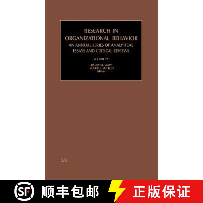 【3-4周达】Research in Organizational Behavior, Volume 22 [9780762306411]