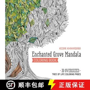 Grove Book Enchanted Life 9781644035818 Mandala 3周达 Oversized Coloring Pages Tree