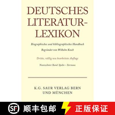 【3-4周达】精装 Deutsches Literatur-Lexikon, Band 19, Spohn - Sternaux [9783907820247]