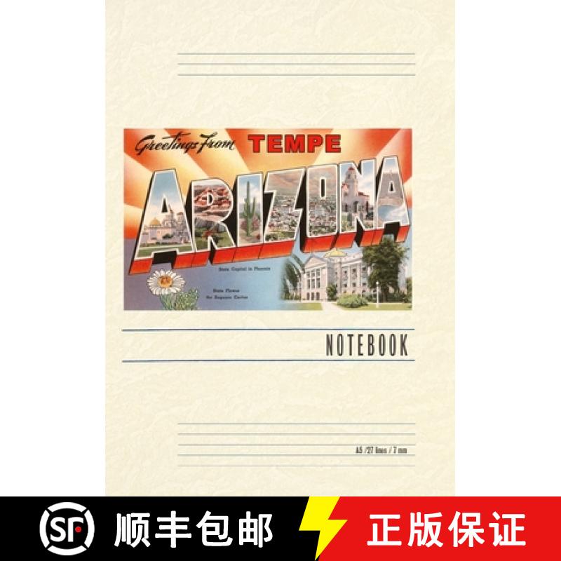 【3-4周达】Vintage Lined Notebook Greetings from Tempe, Arizona [9798385401888]