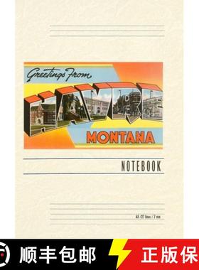 预订 Vintage Lined Notebook Greetings from Havre, Montana [9798385428977]