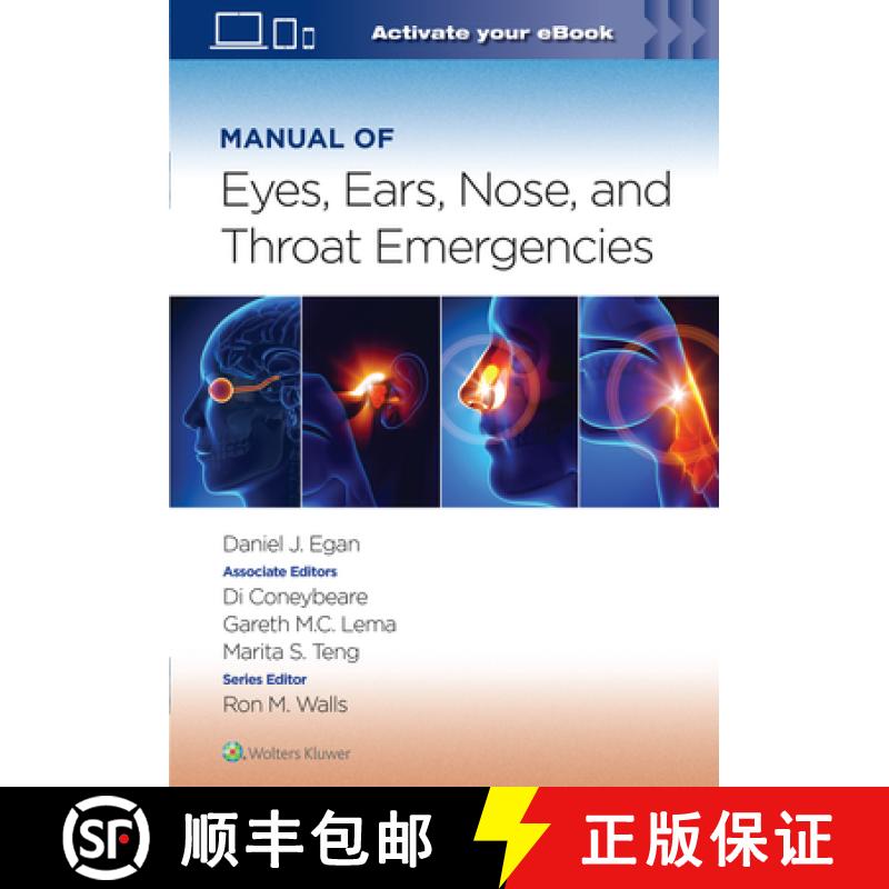 【2-3周达】Manual of Eye, Ear, Nose, and Throat Emergencies: Print + eBook with Multimedia: Volume 1 [9781975183547]