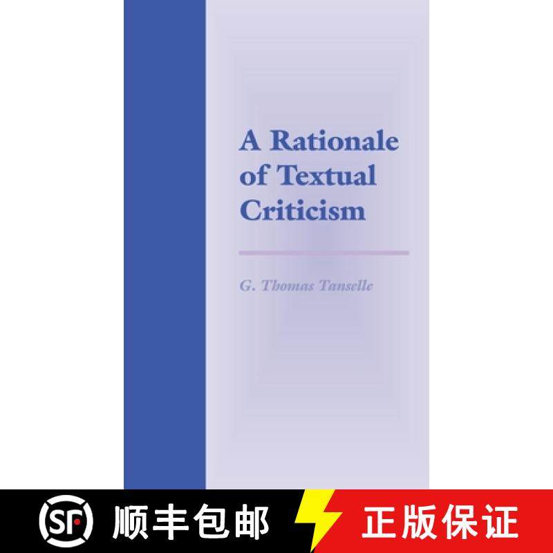 【3-4周达】A Rationale of Textual Criticism [9780812214093]