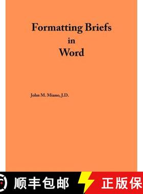 预订 Formatting Briefs in Word [9780615560052]