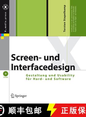 【3-4周达】Screen- Und Interfacedesign [9783540329497]