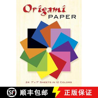 【3-4周达】Origami Paper: 24 7 X 7 Sheets in 12 Colors [9780486268293]