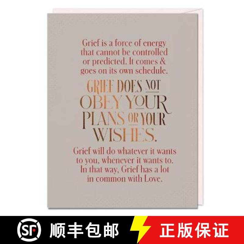 【4周达】Elizabeth Gilbert Grief Does Not Obey Card (Pack of 6) [9781642449921]
