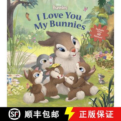 【3-4周达】Disney Bunnies: I Love You, My Bunnies Reissue with Stickers [9781484773703]